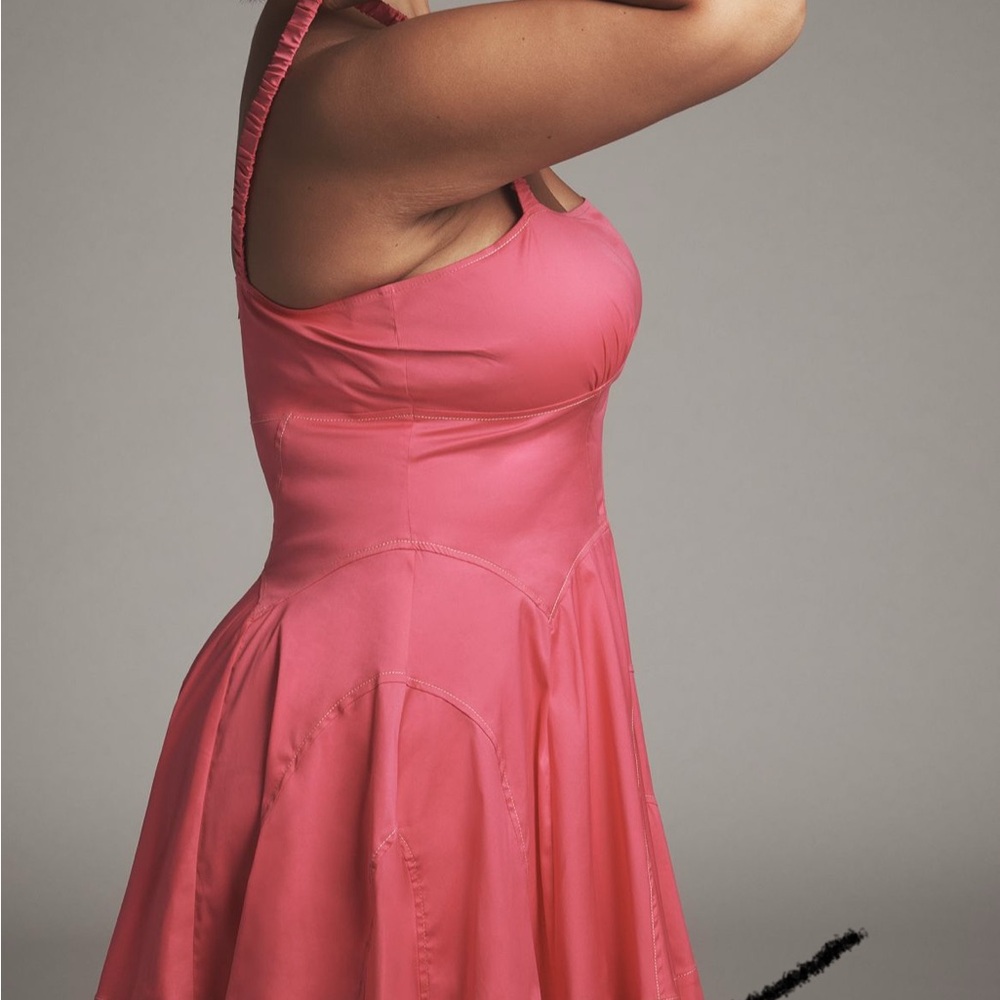Anthropologie Vibrant Pink Mini Dress 3x - Picture 3 of 7